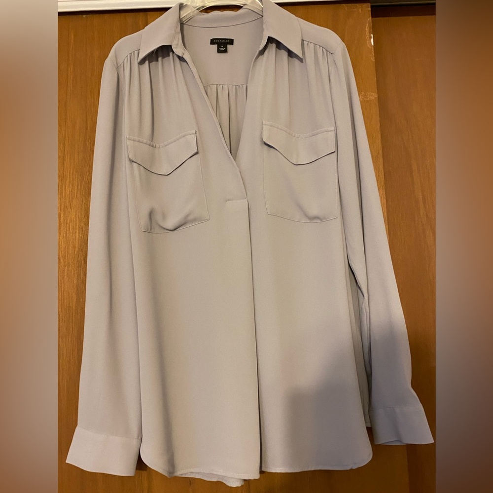 Ann Taylor Gray Blouse